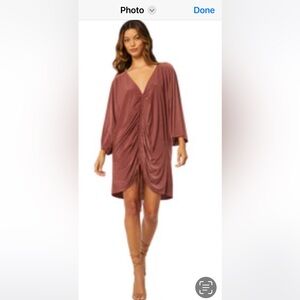 Misa Golshifteh Dress in brick color